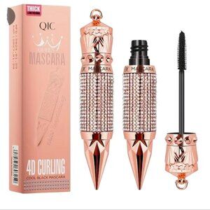 NEW- QIC QUEEN MASCARA 4D CURLING COOL BLACK - WATERPROOF NWT